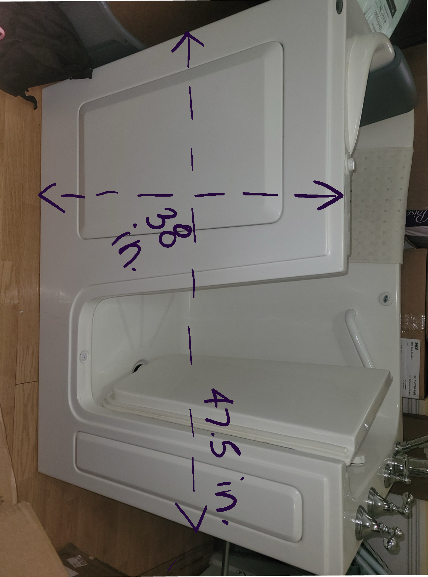 Walk-in whirlpool bathtub