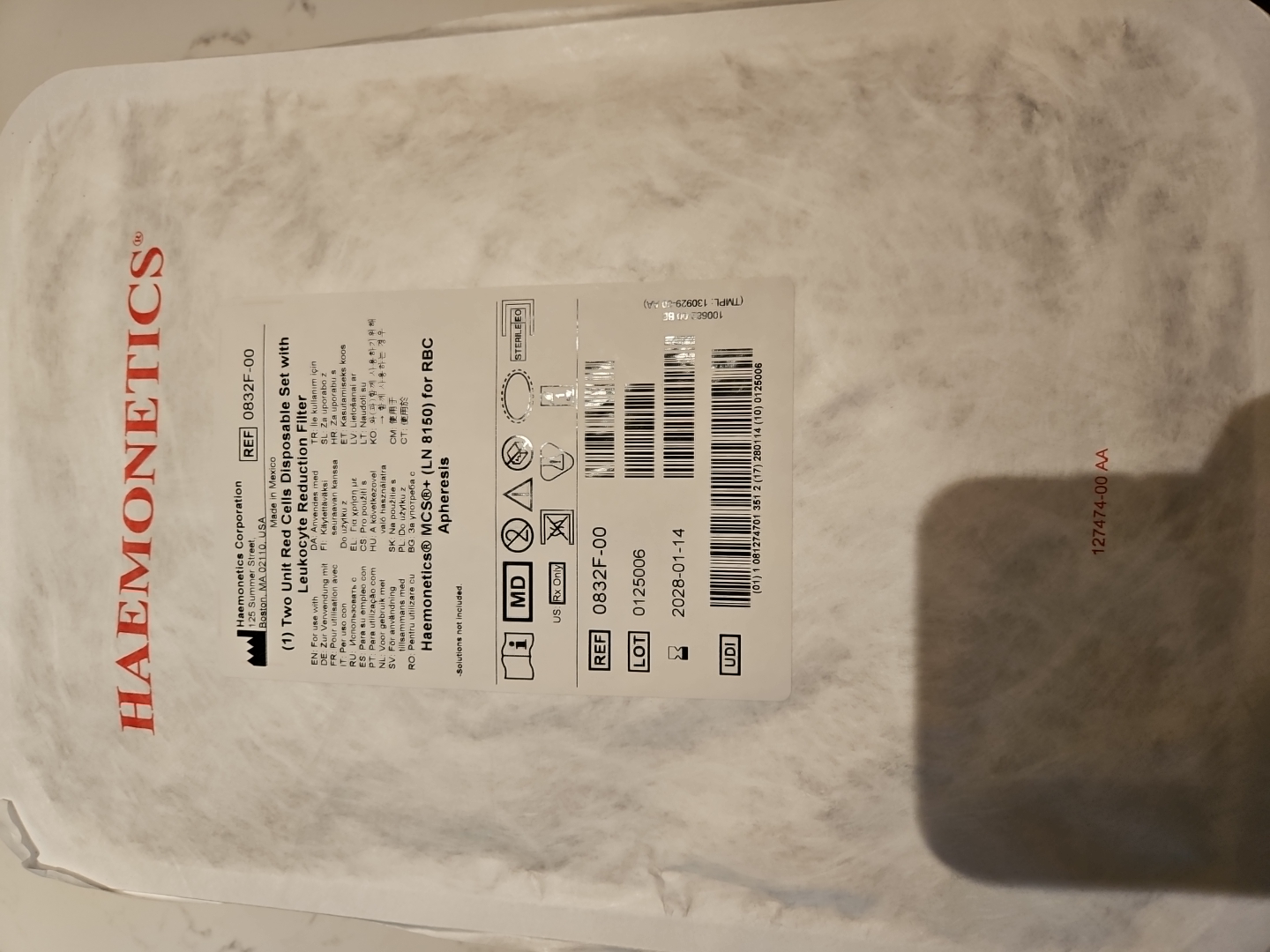Two Unit Red Cells Disposable Set with Leukocyte Reduction Filter