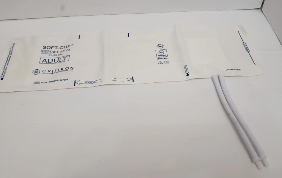 GE Critikon Soft-Cuf Adult Blood Pressure Cuff 2 Tube SFT-A2-2A