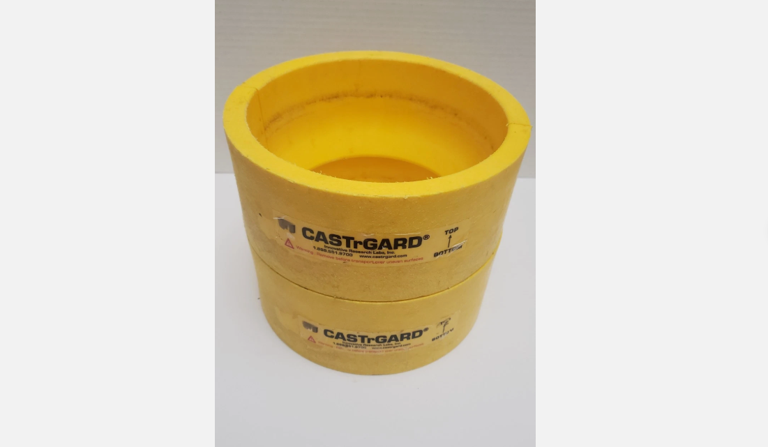 CastrGard Caster Guards Yellow Set of 2 Large Size