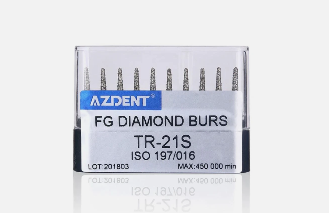 AZDENT TR-21S Dental Super Coarse Diamond Burs Drills FG For High Speed use