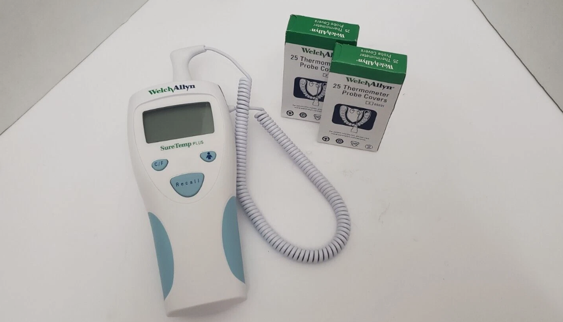 Welch Allyn 692 SureTemp Plus Thermometer with Oral Probe and 2 Box Covers