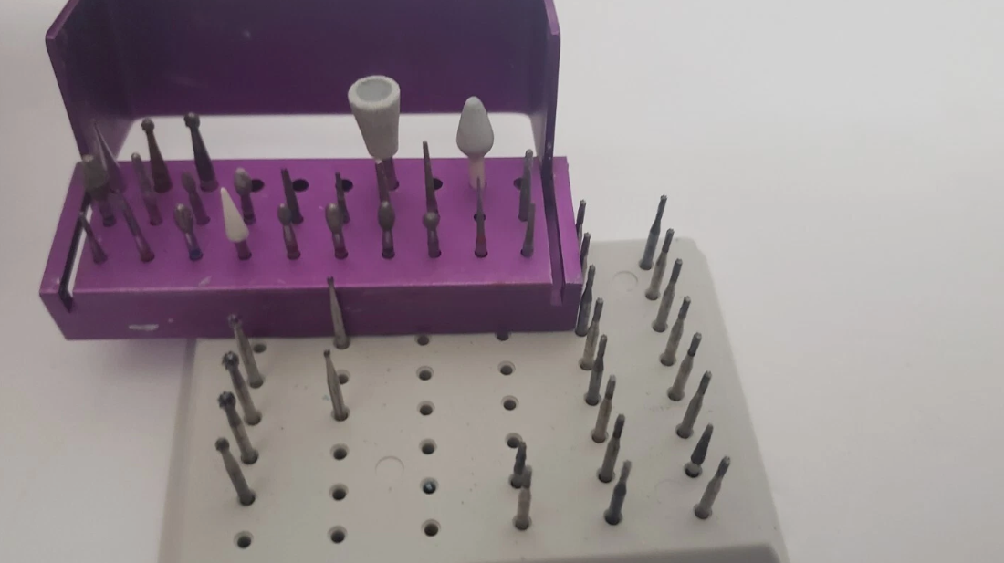Dental Carbide Steel Burs Tooth Polishing Drill Tips mixed lot 48 pcs