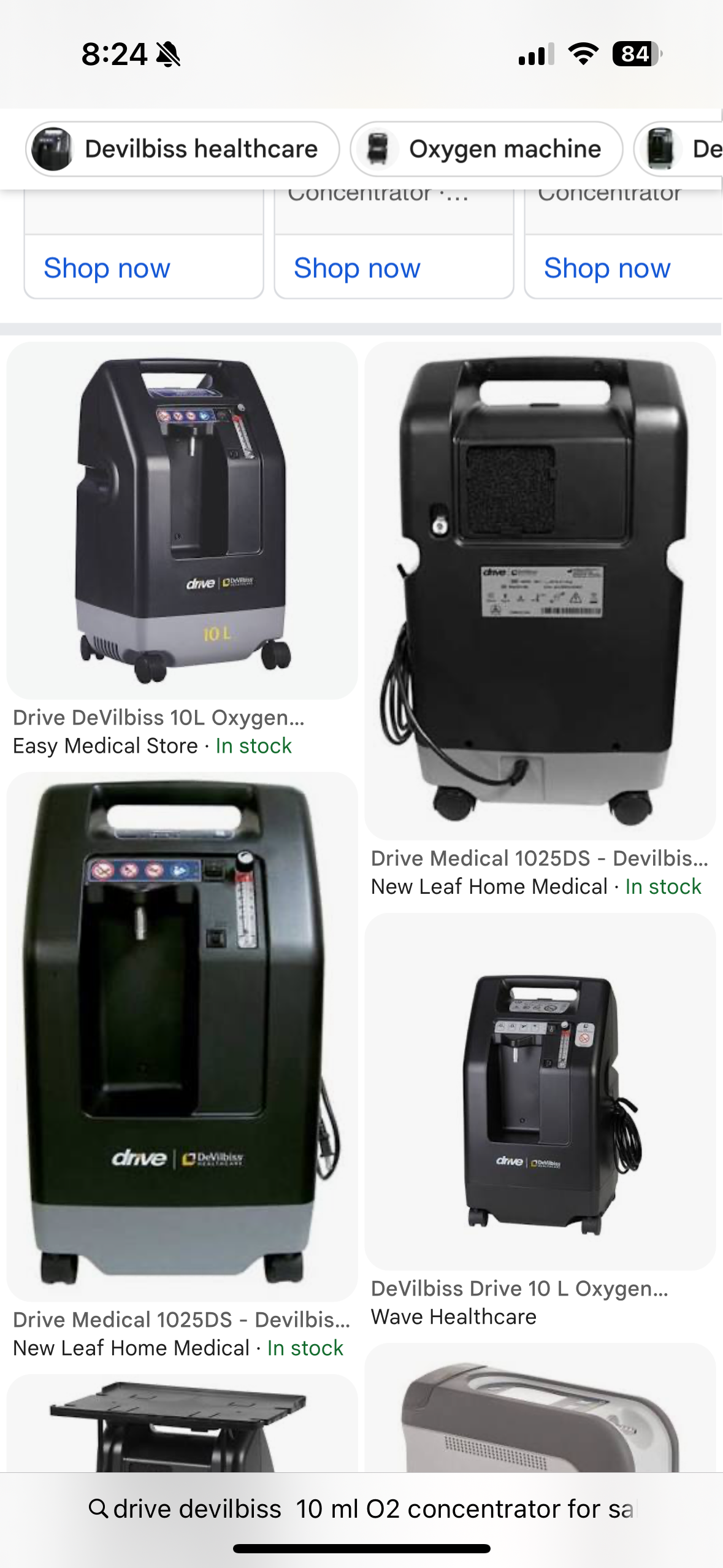 Drive DeVilbiss 1025DS Oxygen Concentrator  10LPM