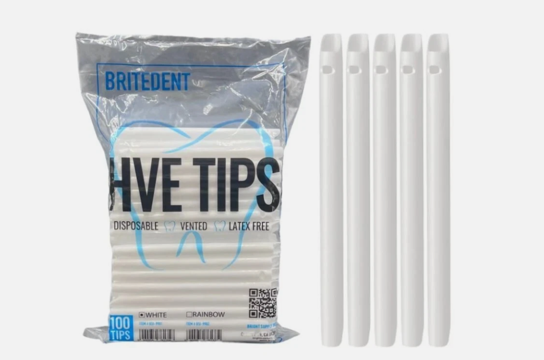 Disposable Vented Latex-Free Evacuation Dental HVE Tips Britedent BSI-9901