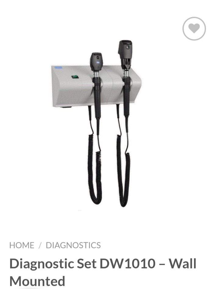 Wall mount diagnostic set