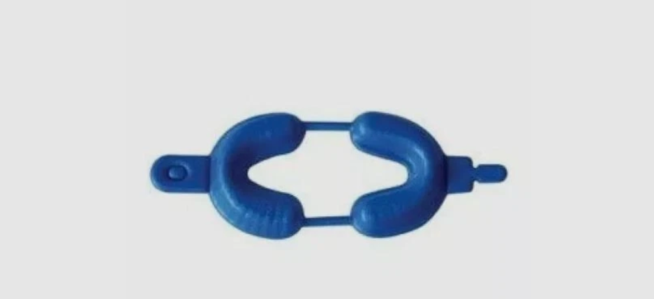 Fluoride Trays Safe-Dent Large Hinged Dual Arch 100/Pk Blue Foam Easy Lock