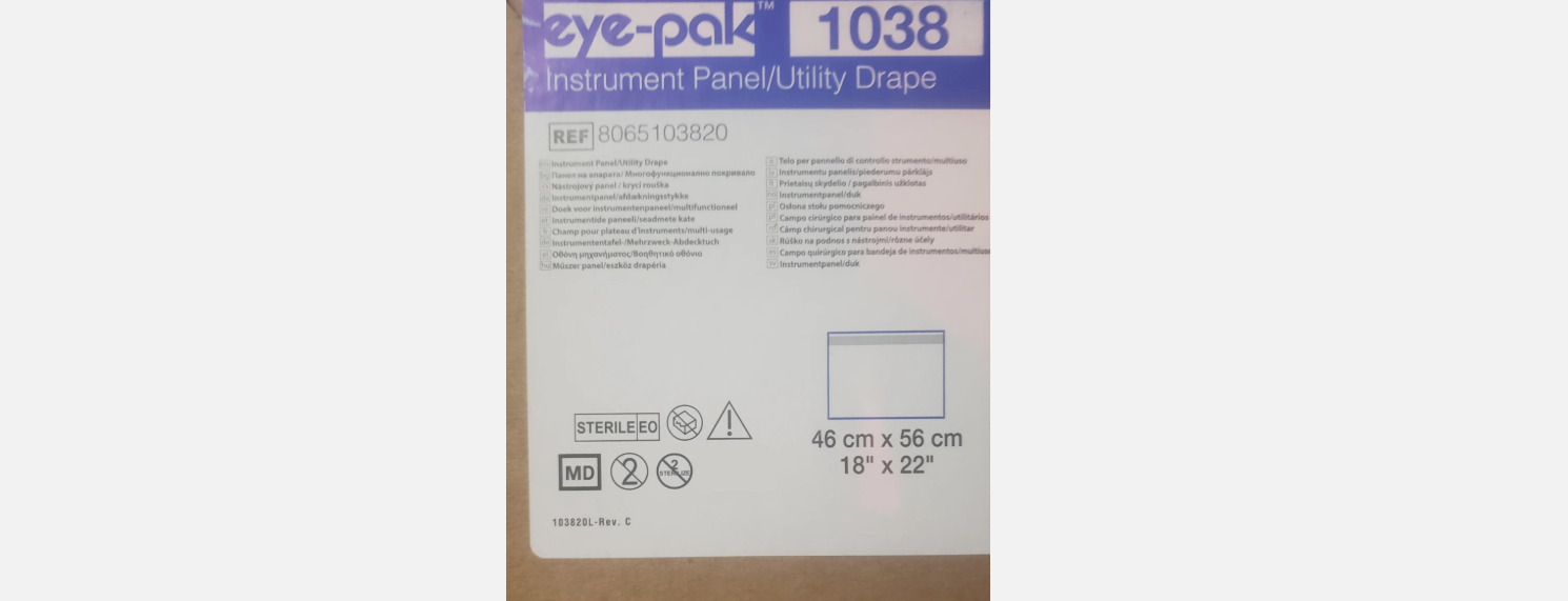 Alcon 8065103820 Eye-pak 1038 Instrument Panel Utility Drape