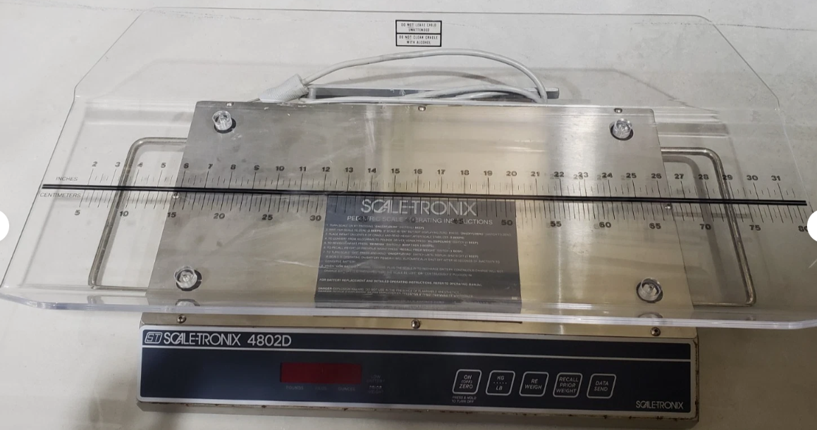SCALE-TRONIX 4802D PEDIATRIC NEONATAL INFANT BABY STAINLESS DIGITAL SCALE