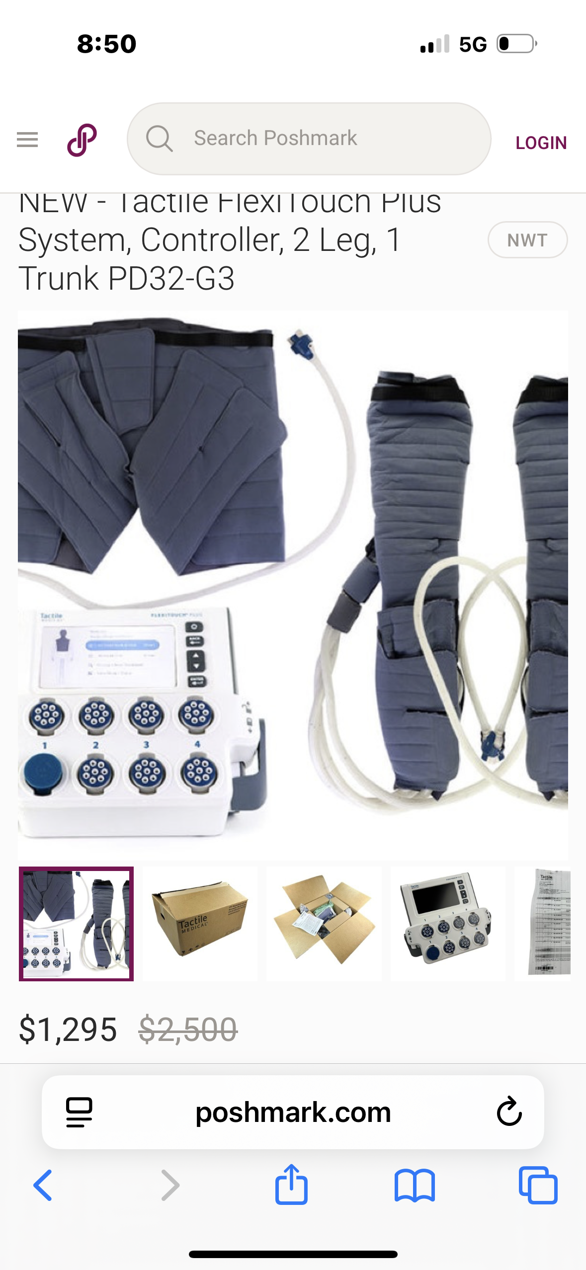 FlexTouch Plus Compression System, W/2 Full leg pads, Trunk pad
