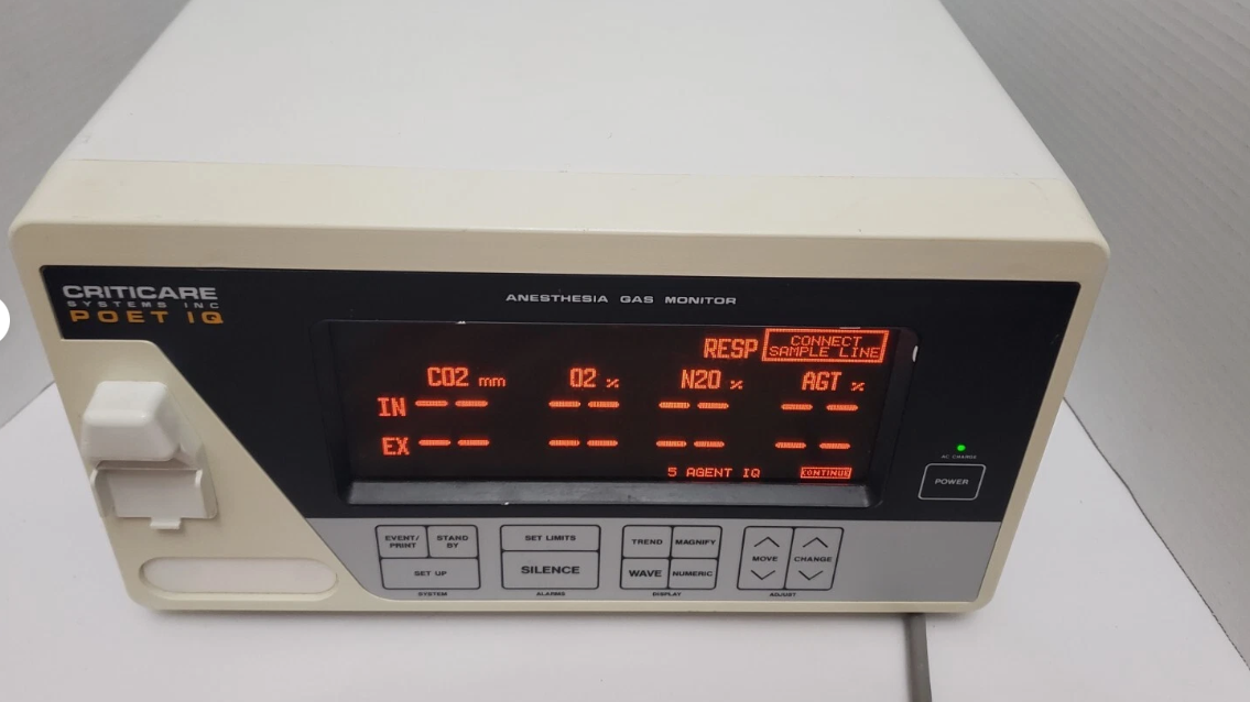 Criticare POET IQ 602-3A Anesthesia Gas Monitor