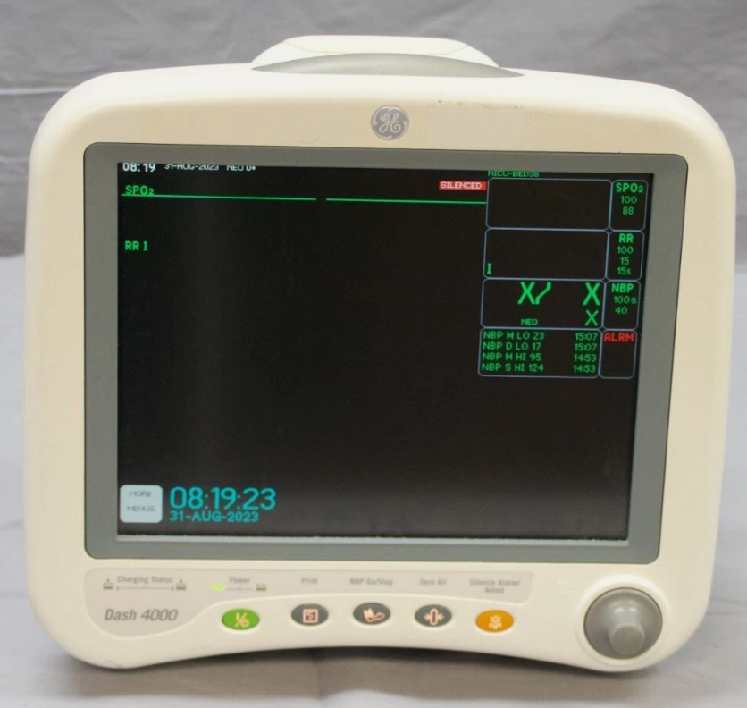 GE Dash 4000 Patient Monitor with Power Supply