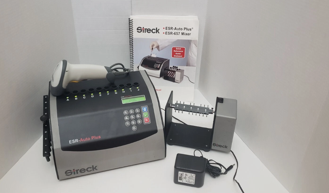 Streck ESR Auto Plus Analyzer with Mixer, Calibration Rack and Scanner