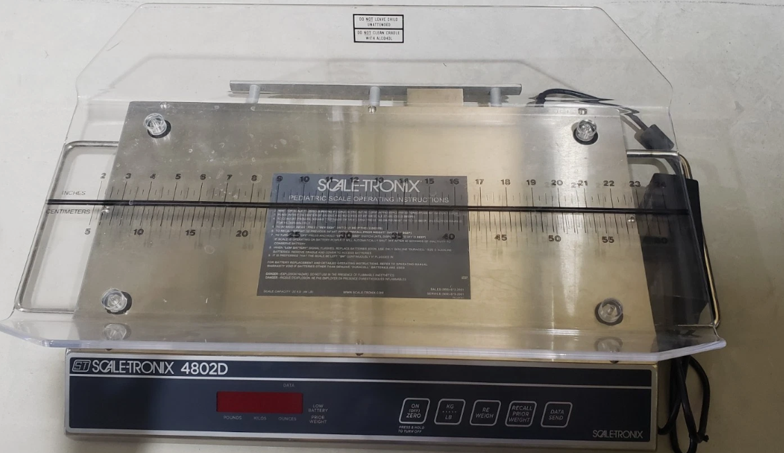SCALE-TRONIX 4802 PEDIATRIC NEONATAL INFANT BABY STAINLESS DIGITAL SCALE KILO