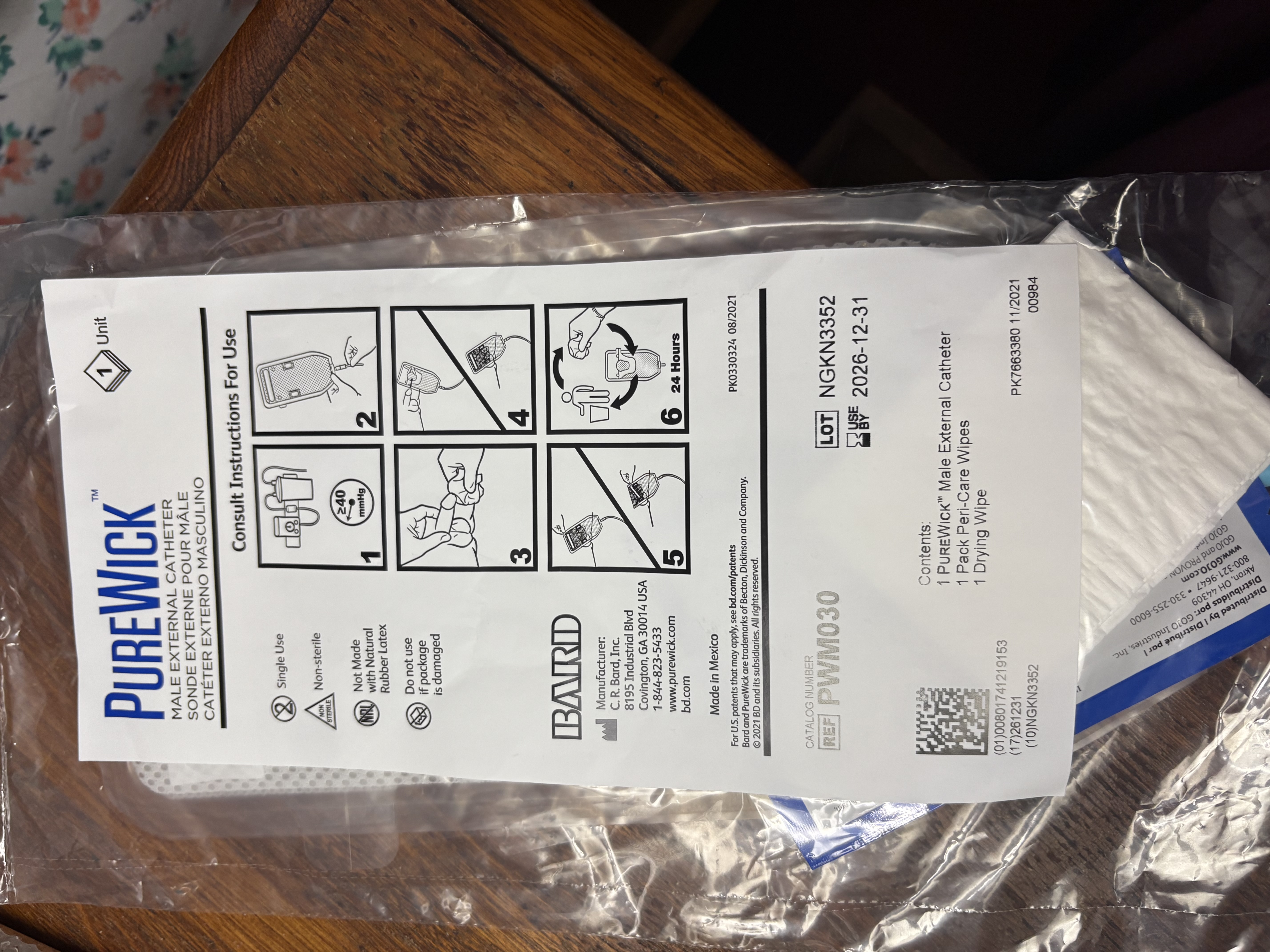 Male Purewick External Sleeves