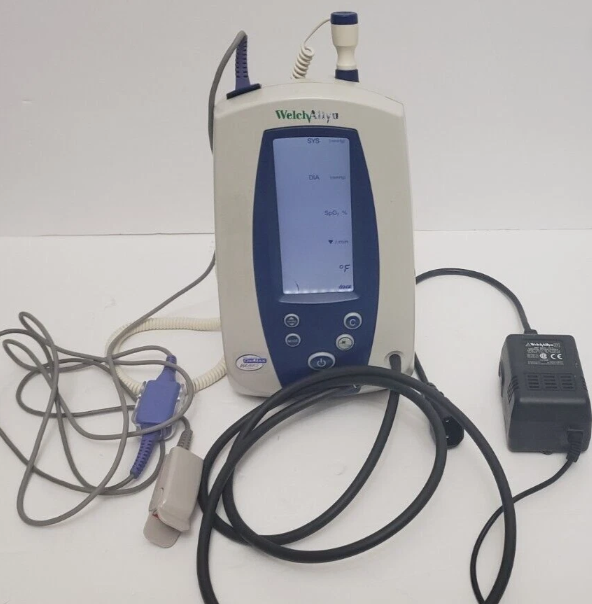 Welch Allyn Spot Vital Signs Monitor with PSU, SPO2, Therm and BP Hose UNIT 2
