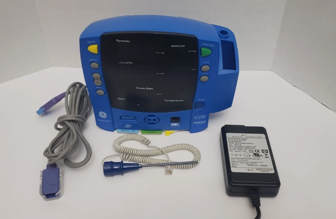 Dinamap Carescape V100 Patient Monitor with PSU, SpO2 Cable, Therm
