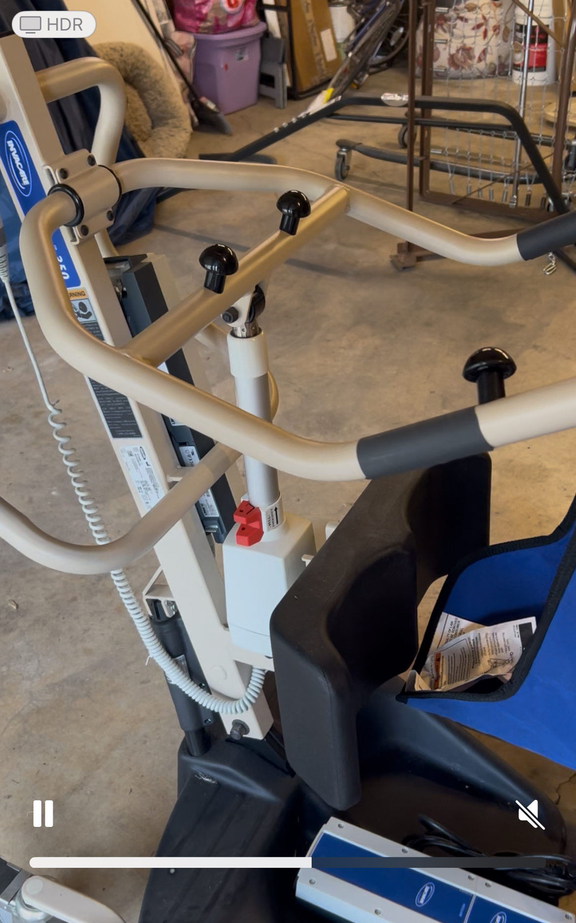 Invacare battery operated transition lift